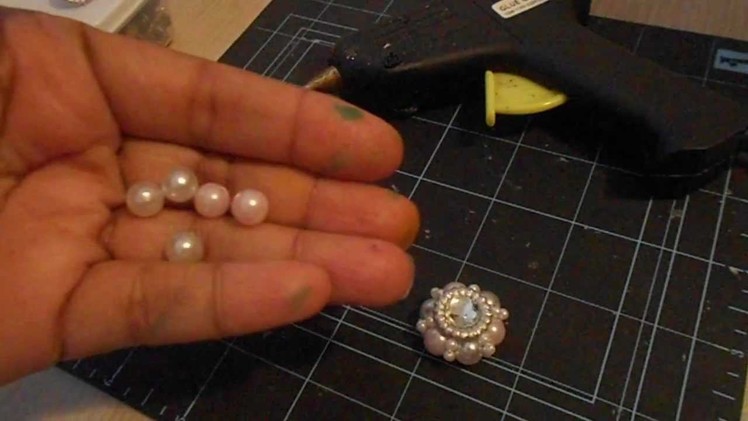 My Shabby Chic Pearl Flower tutorial