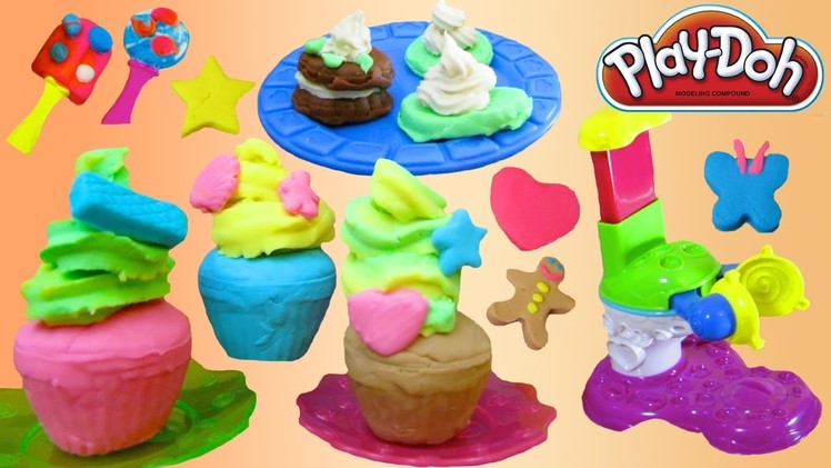 Play Doh Ice Cream, Cookies, Cupcakes, Desserts SUPER video Part 2 with 6 Playsets!