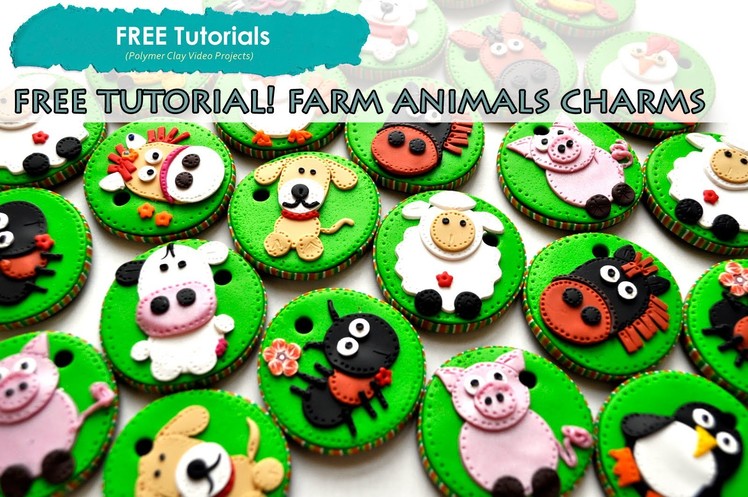 PolyPediaOnline TV - FREE Tutorial How to Create Polymer Clay Animal Charms or Magnets