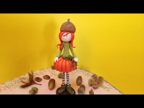 Pumpkin doll. Boneca Abobrinha- Polymer clay (Fimo)