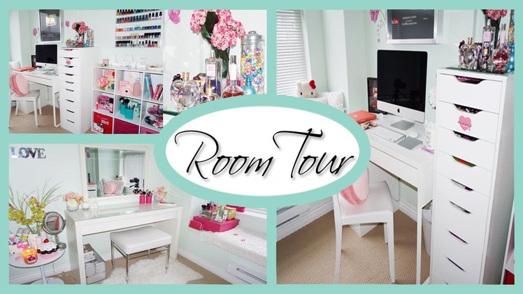 ROOM TOUR 2015 ♥ Office & Vanity Organization + Storage Ideas