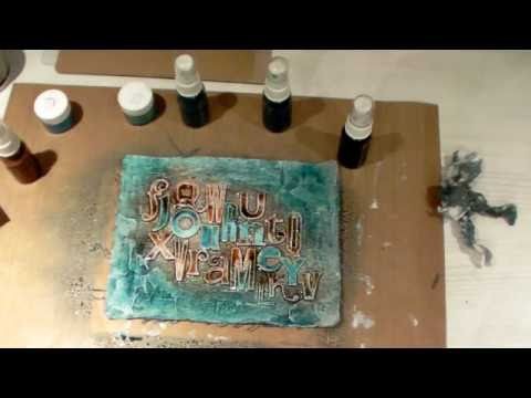 Shimmerz It Canvas and Chipboard Painting Tutorial by Lesley Langdon for Shimmerz Paints