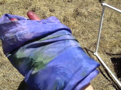 Silk Scarf hand painted rainbow  geometric designs
