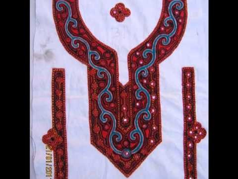 Sindhi Hand Embroidery, Balochi  Embroidery, Afghan Embroidery, Needle work, Embroidered Neck