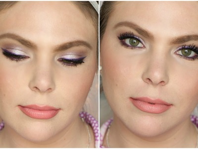Soft Purple Lilac & Peachy Nude Makeup Tutorial | MAKEUP GEEK FOILED Eyeshadows