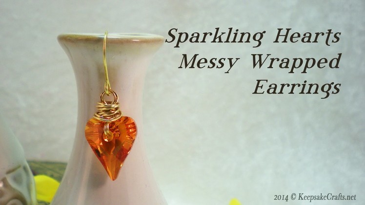 Sparkling Hearts Wire Wrapped Earrings Tutorial
