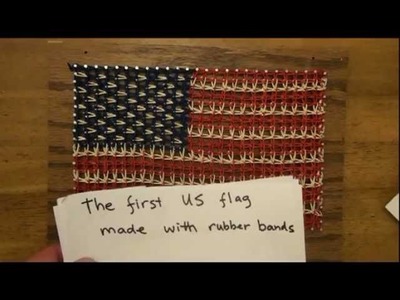 US flag made with rubber bands