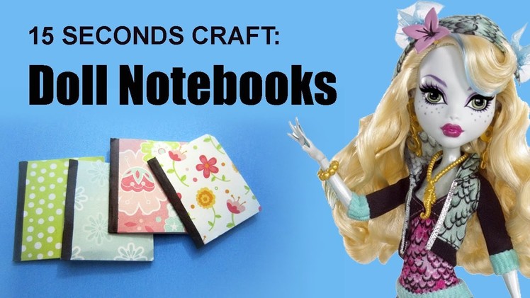 15 Seconds craft #5: Doll Notebooks - EP