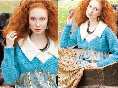 #17 Puritan-Collar Pullover, Vogue Knitting Winter 2013.14