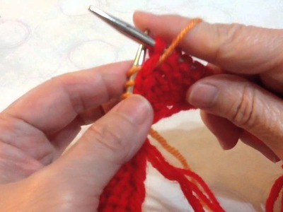 4 Entrelac Hat knitting - bottom up - base joining n 2nd lvl #1
