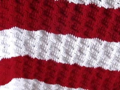 American Flag using wavy shell stitch