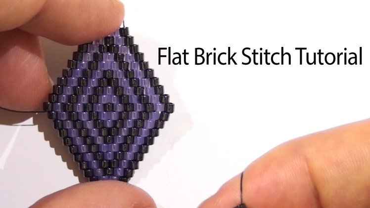 BeadsFriends: Basic Brick Stitch tutorial - How to create a rhombus with beads