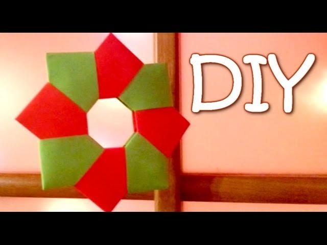 DIY Christmas Ornament - Paper Wreath (8-unit modular origami)