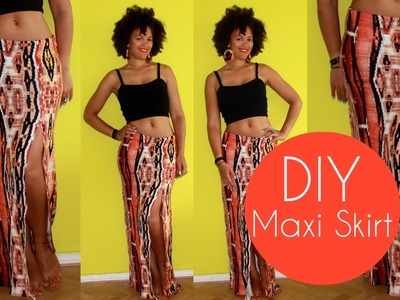 DIY Maxi Skirt with a Slit Side | Sewing For Beginners