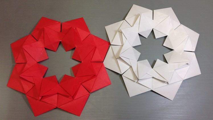Easy Origami Modular Christmas Flower