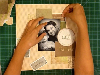 Father's Day YTLH© - Father Scrapbook layout process