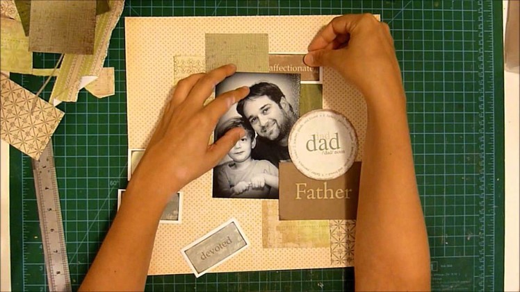 Father's Day YTLH© - Father Scrapbook layout process