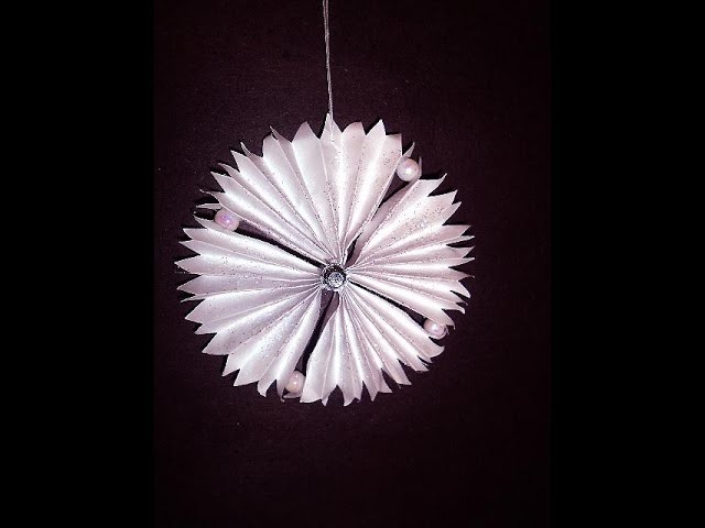 GLITTERY PAPER SUNBURST ORNAMENT- Paper Crafts, Christmas Ornament - gift toppers