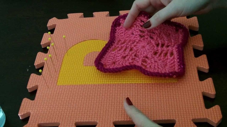 How I block my crocheted work