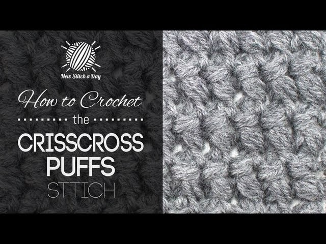 How to Crochet the Criss Cross Puffs Stitch (Left Handed)