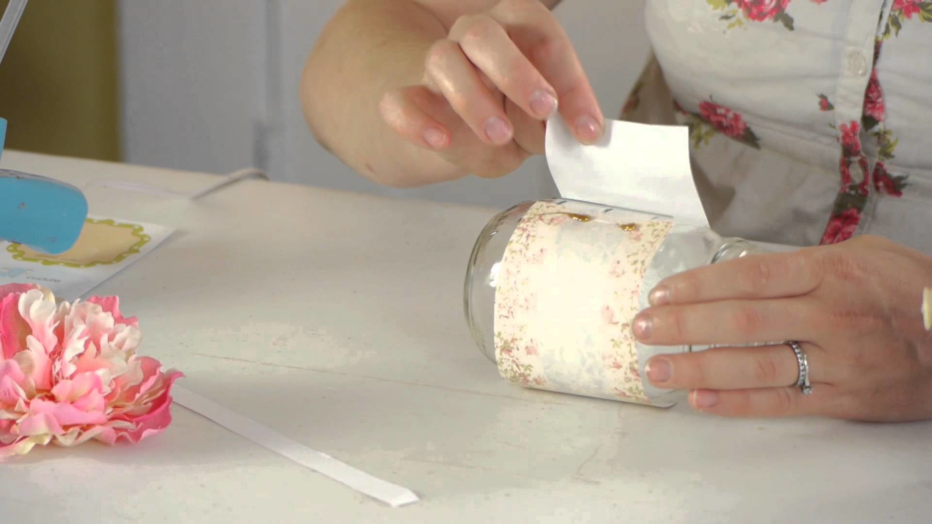 how-to-decorate-a-mason-jar-with-scrapbook-paper-knitting-jar-crafts