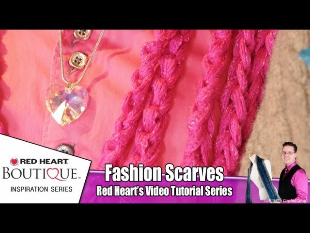 How To Finger Chain Red Heart Sashay Scarves