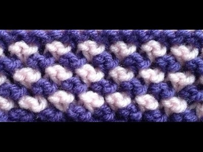 How to Knit Two Color Bee Stitch by ThePatterfamily