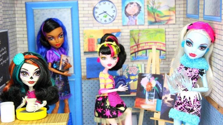 How to Make a Doll Art Room - Doll Crafts
