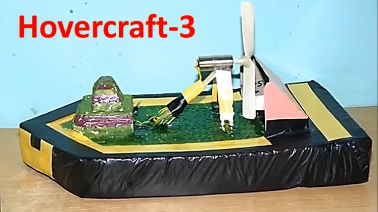 How to make a mini toy hovercraft - Single motor Driven