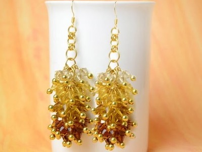 How to Make Ombre Crystal Cluster Earrings
