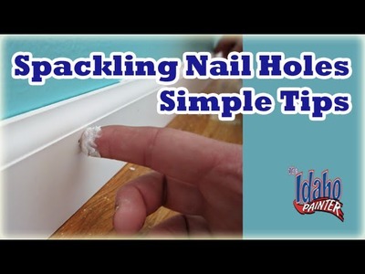 How to Spackle nail holes.  Using Spackle In New Construction Painting.
