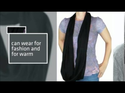 Infinity Scarf - Black Knit Semi Sheer Designer Circle Scarves meant for Women or Men of all ages