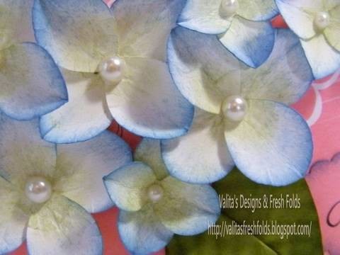 Making paper Hydrangeas with your heart punch