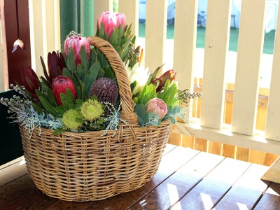 Native Flower Arrangement In A Basket - A How To Tutorial by Flowers DIY