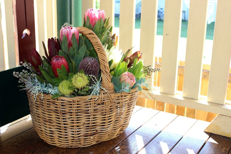 Native Flower Arrangement In A Basket - A How To Tutorial by Flowers DIY