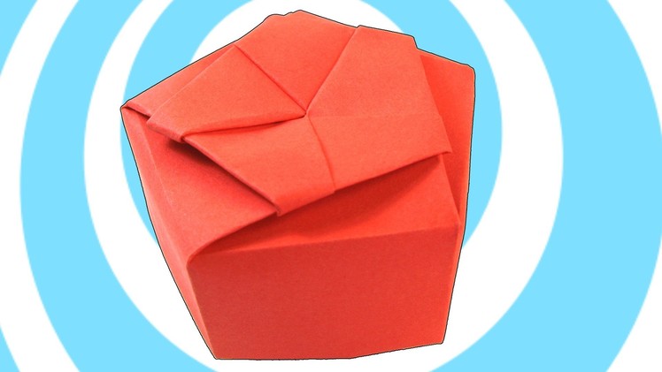 Paper Origami Pentagonal Gift Box Instructions