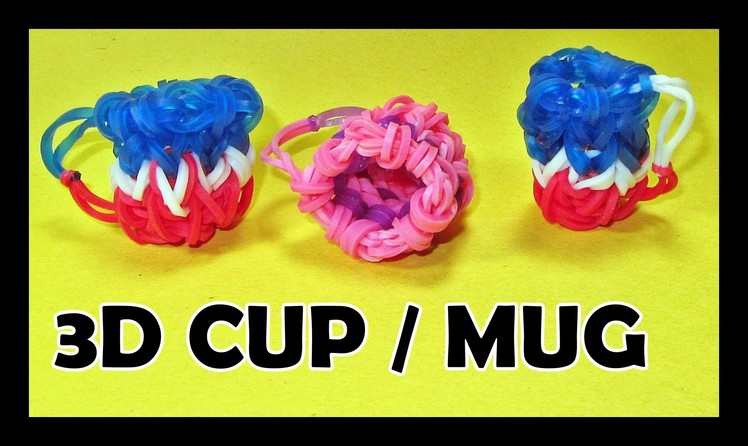 Rainbow Loom Charms: 3D CUP. MUG (DIY Mommy) How To Make