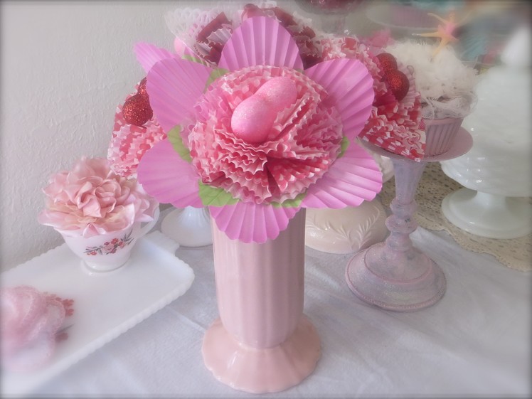 Retro Craft: Cupcake Liner Flower Bouquet