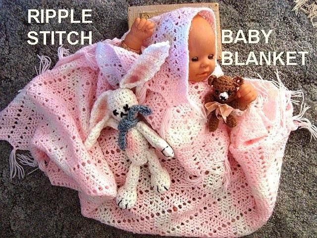 RIPPLE STITCH BABY BLANKET