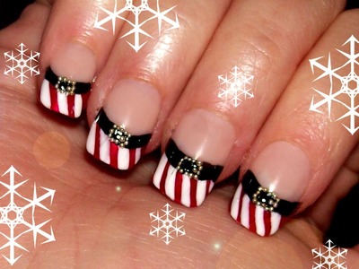 Sexy Santa french style nails