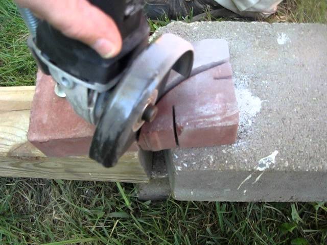 Simple DIY Curved Cut in Patio Pavers with HarborFreights Grinder. Masonry Blades