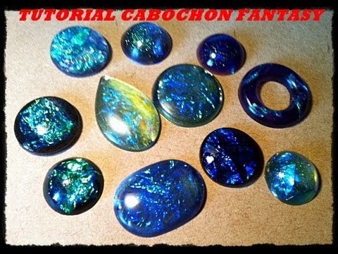 Video tutorial: DIY come creare cabochon in resina dicroic effect. fantasy resin cabochon