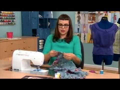 408-3 Gretchen Hirsch demonstrates the hairline seam for sewing with sheers on It's Sew Easy