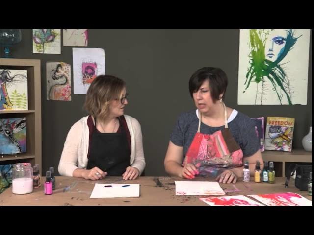 Art Journal Mark Making: Throwing Ink with Dina Wakley and Amy Jones