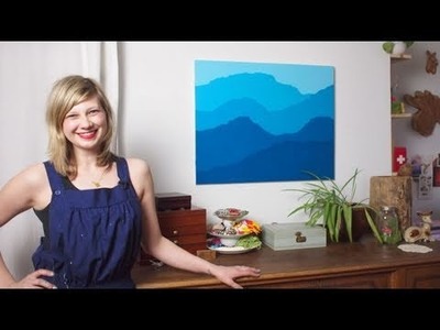 Color Block Mountain Painting