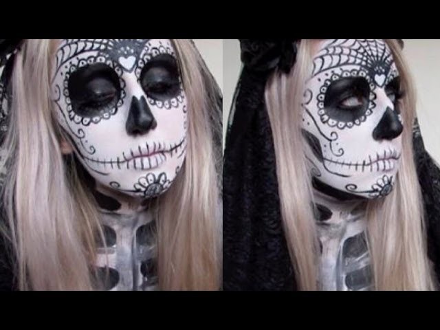 Day of the Dead Bride ♡ Halloween Face Paint Tutorial