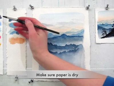 Easy step by step watercolor tutorial: Painting The Blue Ridge Mountains