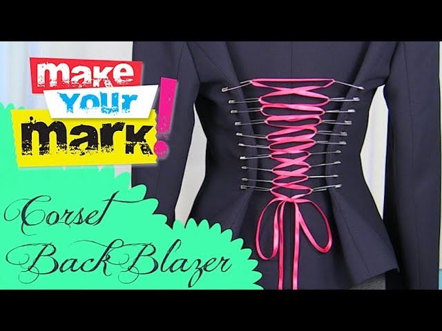 How to: Make a Corset Back Blazer with Safety Pins