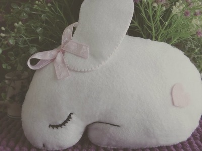 How To Make A Felt Sleeping Bunny Mini Cushion Tutorial