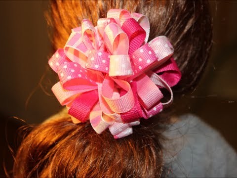 How to make a Loopy Ribbon Hair Bow for your American Girl doll (18" doll)